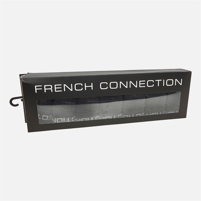 French Connection Mens FC Seven Pack Boxer Trunks FC1 Black - Image 2