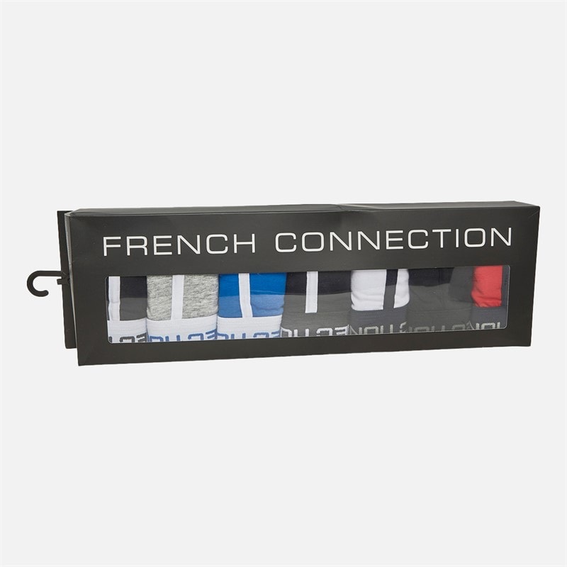 French Connection Mens FC Seven Pack Boxer Trunks Fc4 Red/Black/White/Black/Prince/Grey/Black - Image 2