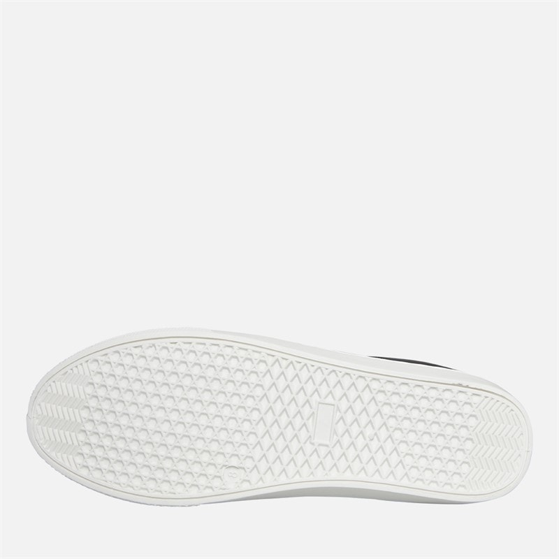 French Connection Mens Contrast Heel Tennis Trainers Black/White - Image 2