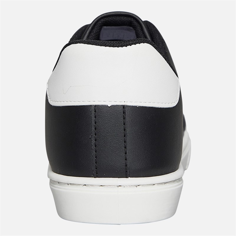French Connection Mens Contrast Heel Tennis Trainers Black/White - Image 3