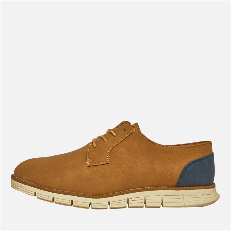 French Connection Mens Tread Sole 2 Trainers Tan/Navy - Image 1