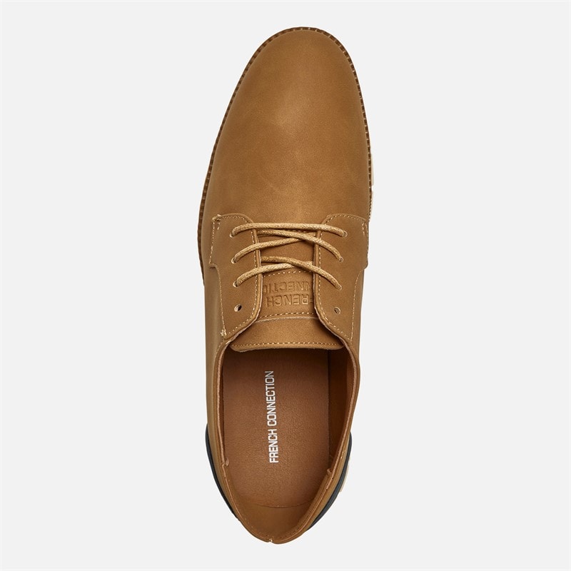 French Connection Mens Tread Sole 2 Trainers Tan/Navy - Image 4