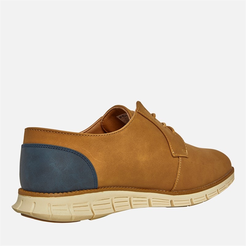 French Connection Mens Tread Sole 2 Trainers Tan/Navy - Image 5