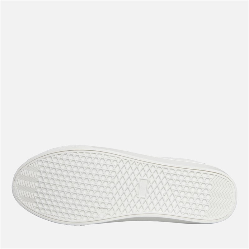 French Connection Mens Contrast Heel Tennis Trainers White/Black - Image 2