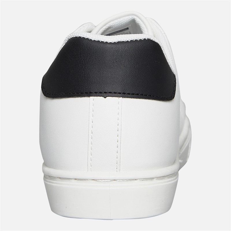 French Connection Mens Contrast Heel Tennis Trainers White/Black - Image 3
