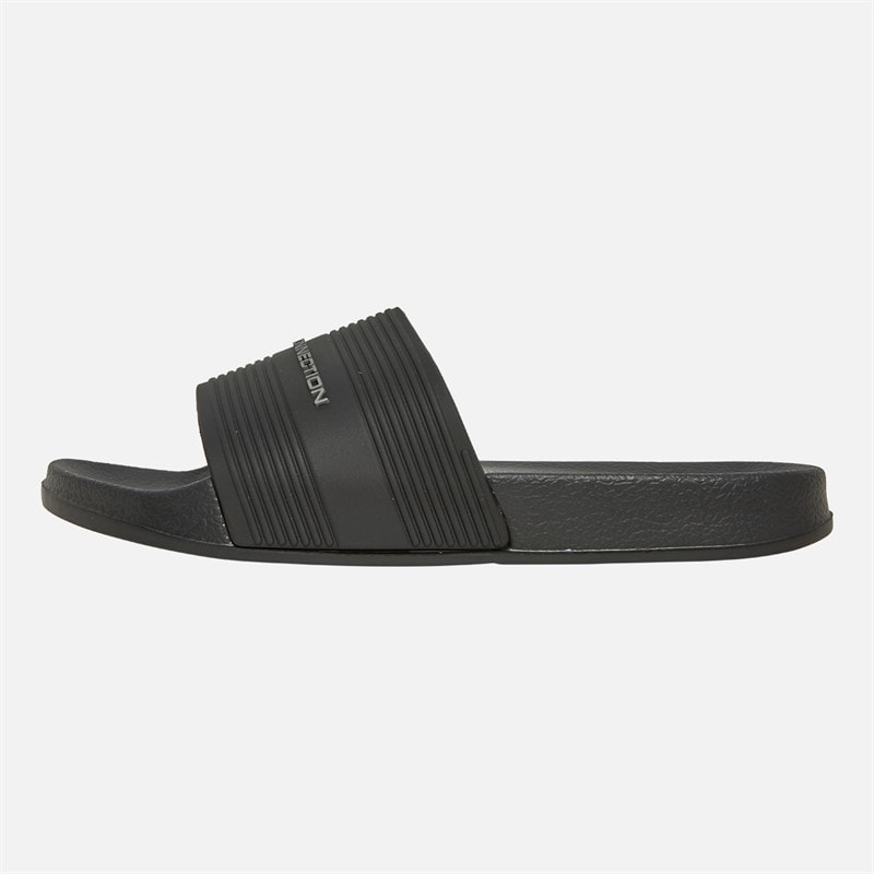 French Connection Mens Strap Sliders Black - Image 2