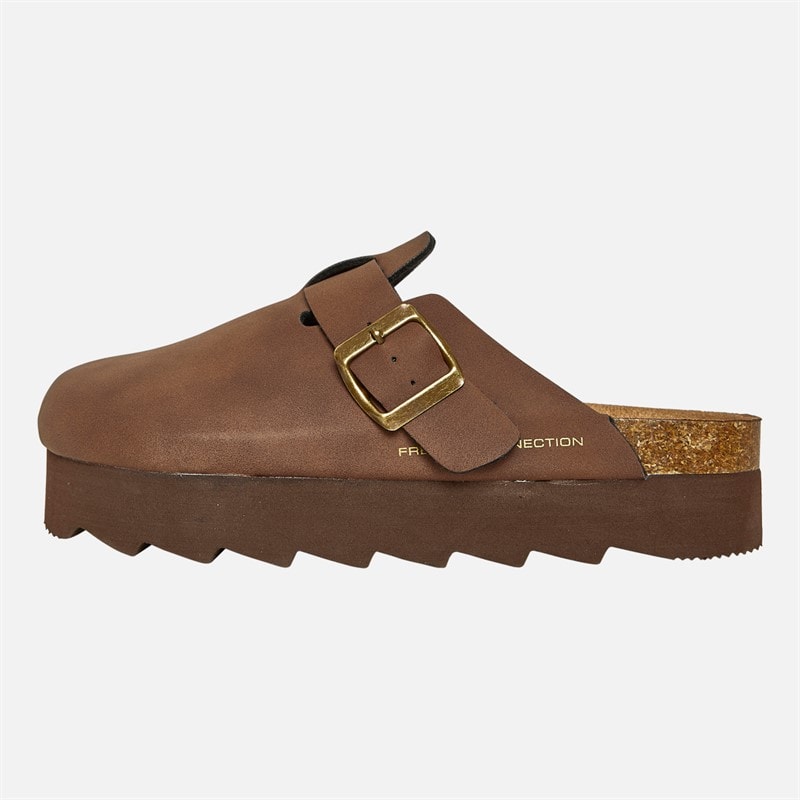 French Connection Womens Chunky Clog Sandals Brown - Image 2