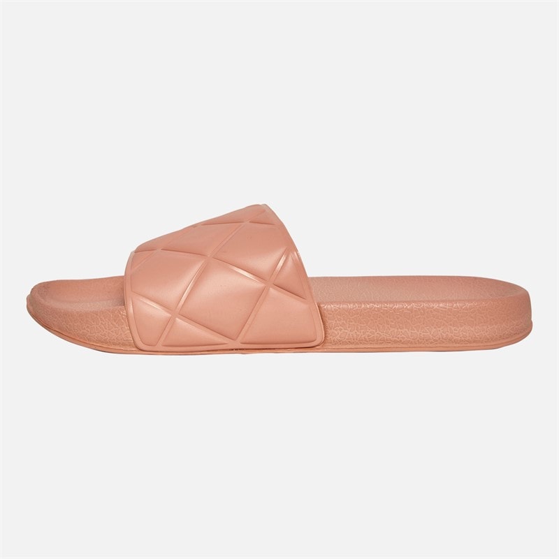 French Connection Womens Quilted Sliders Pink Blush - Image 2