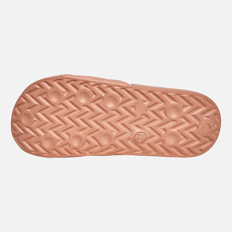 French Connection Womens Quilted Sliders Pink Blush - Image 4