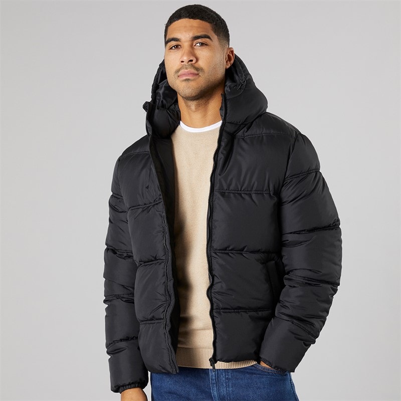French Connection Mens Row Mid Jacket Black