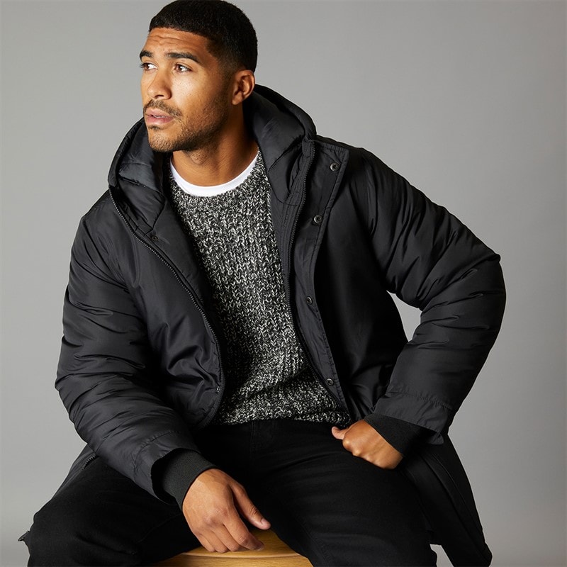 French Connection Mens Parka Jacket Black - Image 3