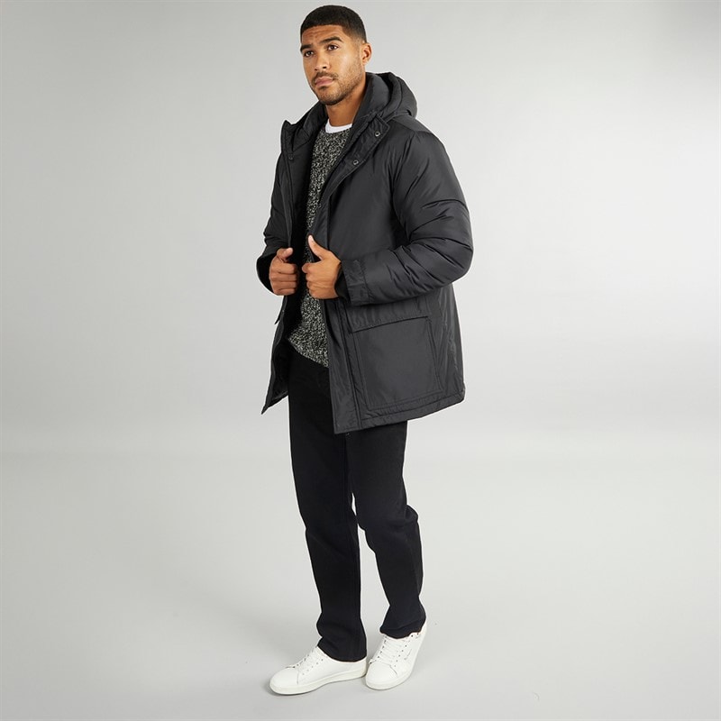 French Connection Mens Parka Jacket Black - Image 4