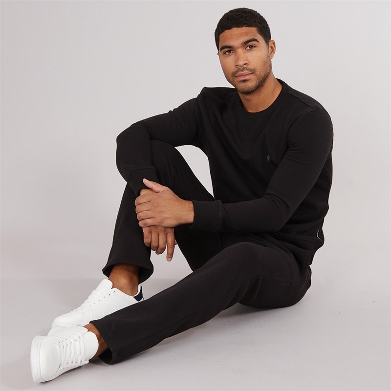 French Connection Mens Crew Open Tracksuit Black - Image 1