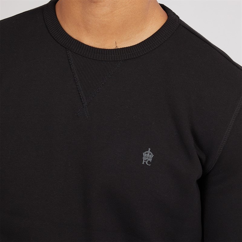 French Connection Mens Crew Open Tracksuit Black - Image 3