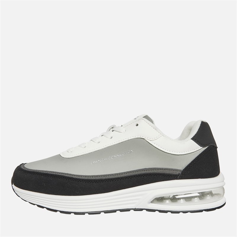 French Connection Mens Bubble Trainers White/Black