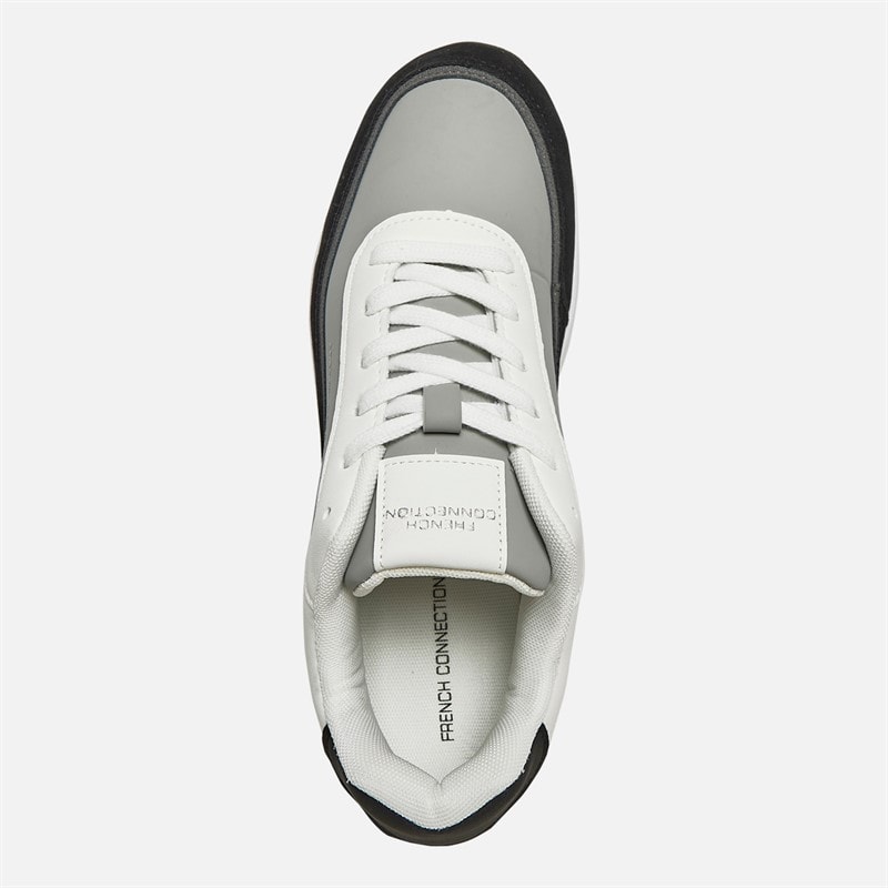 French Connection Mens Bubble Trainers White/Black - Image 4