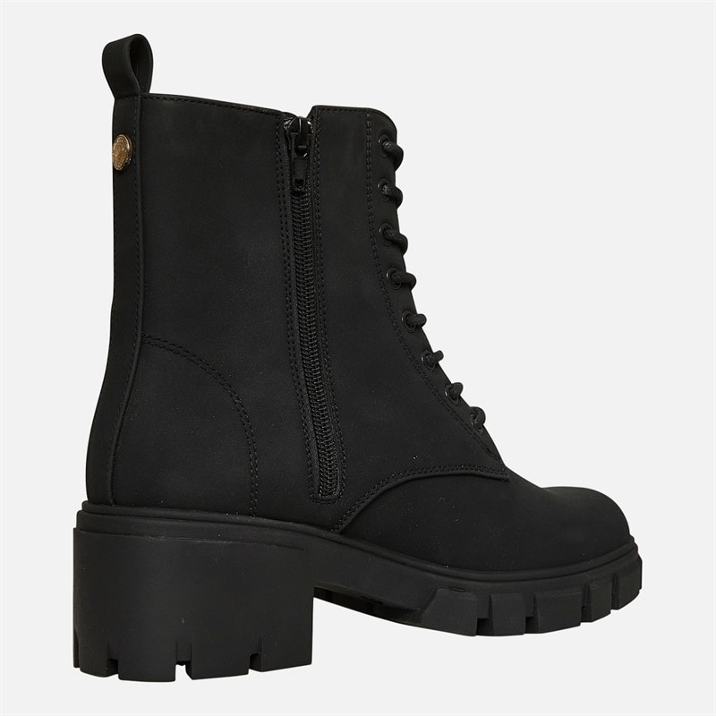French Connection Womens Chunky Lace Boots Black - Image 5