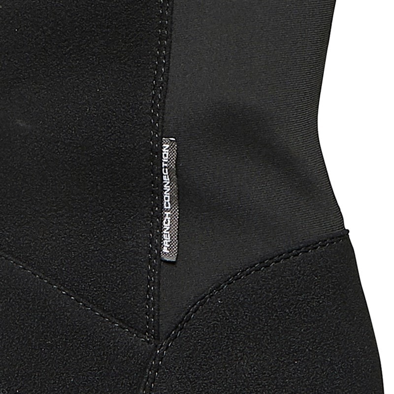 French Connection Womens Chunky Knee High Stretch Boots Black - Image 4