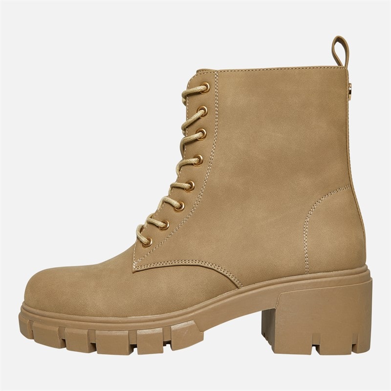 French Connection Womens Chunky Lace Boots Stone - Image 2