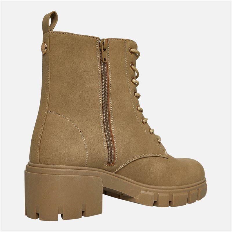 French Connection Womens Chunky Lace Boots Stone - Image 5