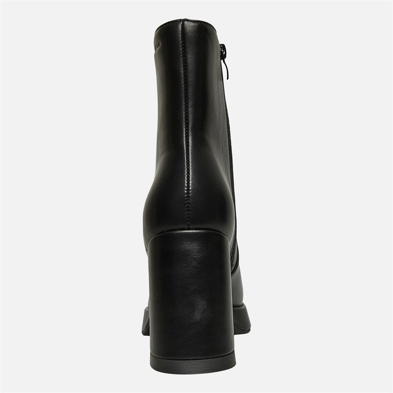 French Connection Womens Square Toe Heel Boots Black - Image 4