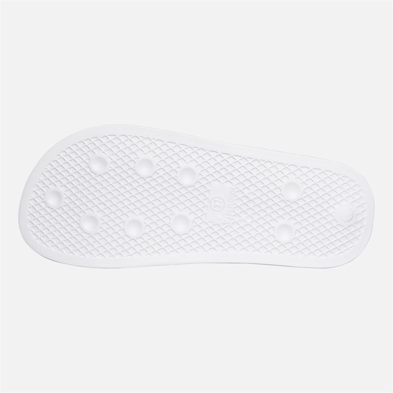 French Connection Boys Strap Sliders White/Black Logo - Image 3