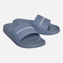French Connection Boys Strap Sliders Light Blue/White Logo