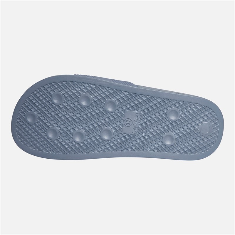 French Connection Boys Strap Sliders Light Blue/White Logo - Image 3