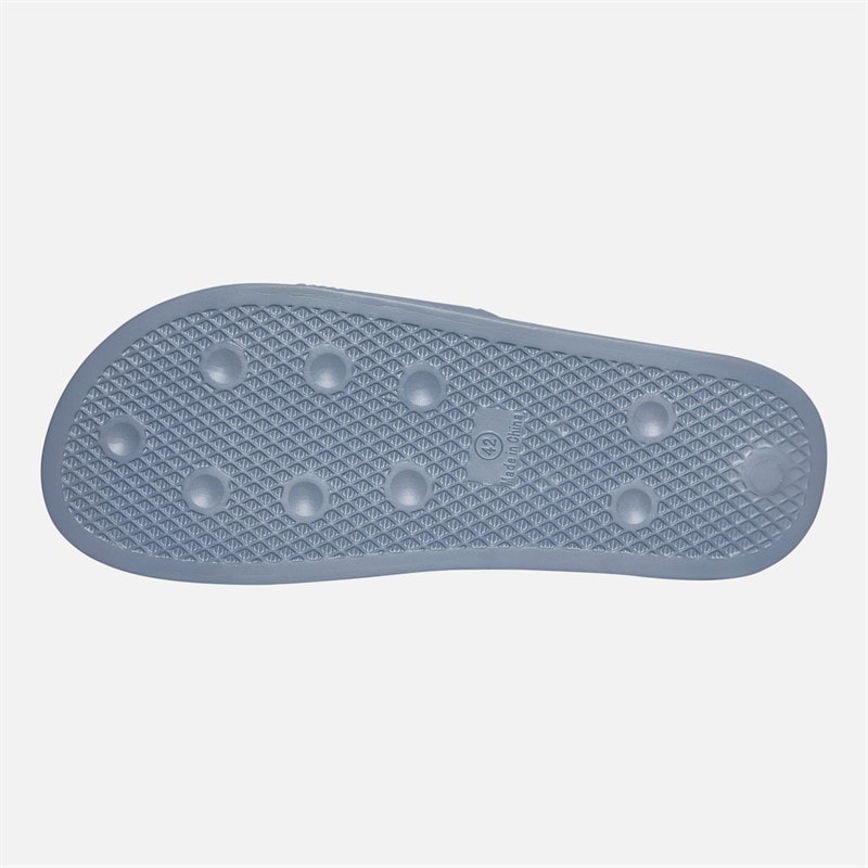 French Connection Mens Strap Sliders Light Blue/White Logo Lgt Blue/White Logo - Image 3