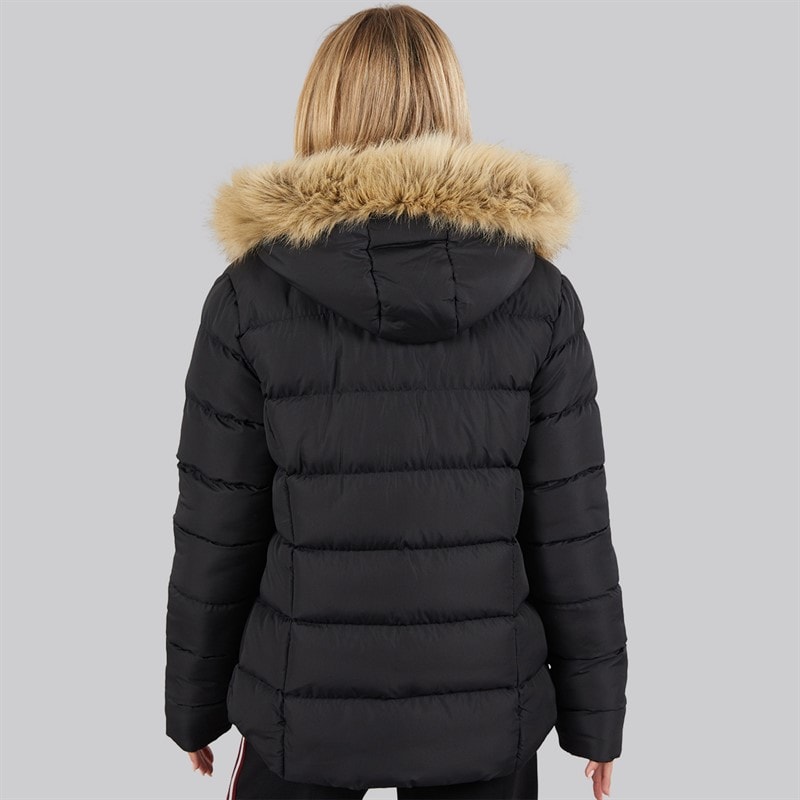 French Connection Womens Row Parka Short Puffer Coat Black - Image 2