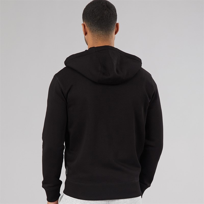 French Connection Mens FC Zip Hoodie Black/Gunmetal - Image 2