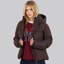 French Connection Womens Row Short Puffer Coat Chocolate
