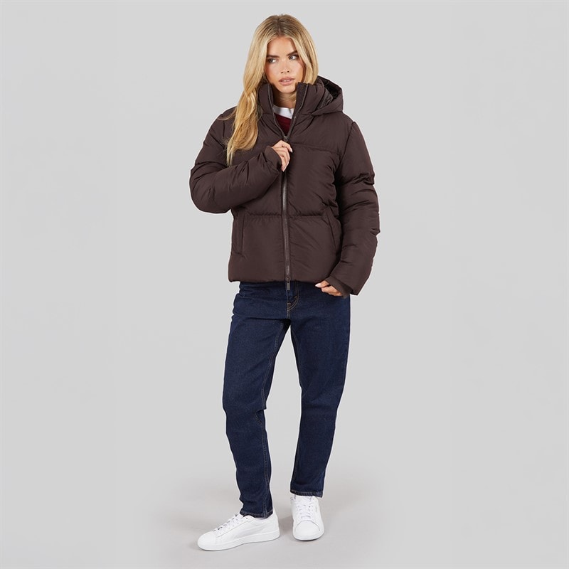 French Connection Womens Row Short Puffer Coat Chocolate - Image 4