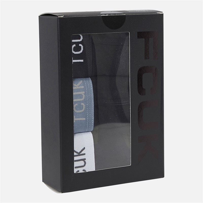 French Connection Mens Three Pack FCUK Boxer Trunks Fcuk 63 Black/Black/Black - Image 2