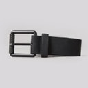 French Connection Mens Courtland Leather Belt Black