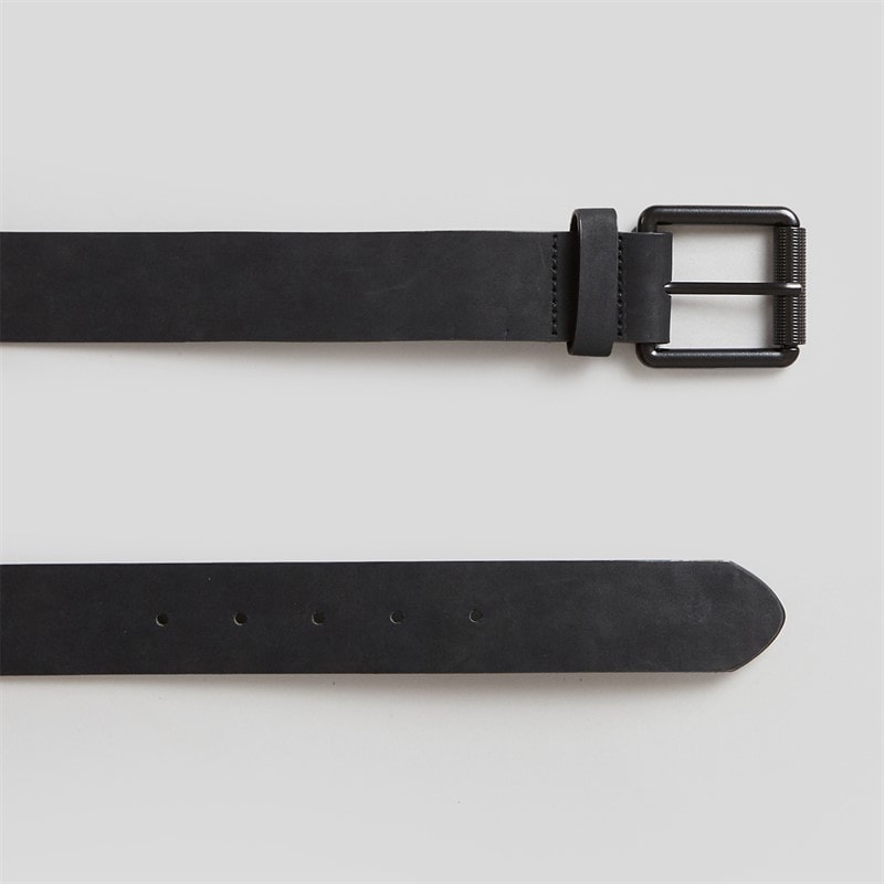 French Connection Mens Courtland Leather Belt Black - Image 2