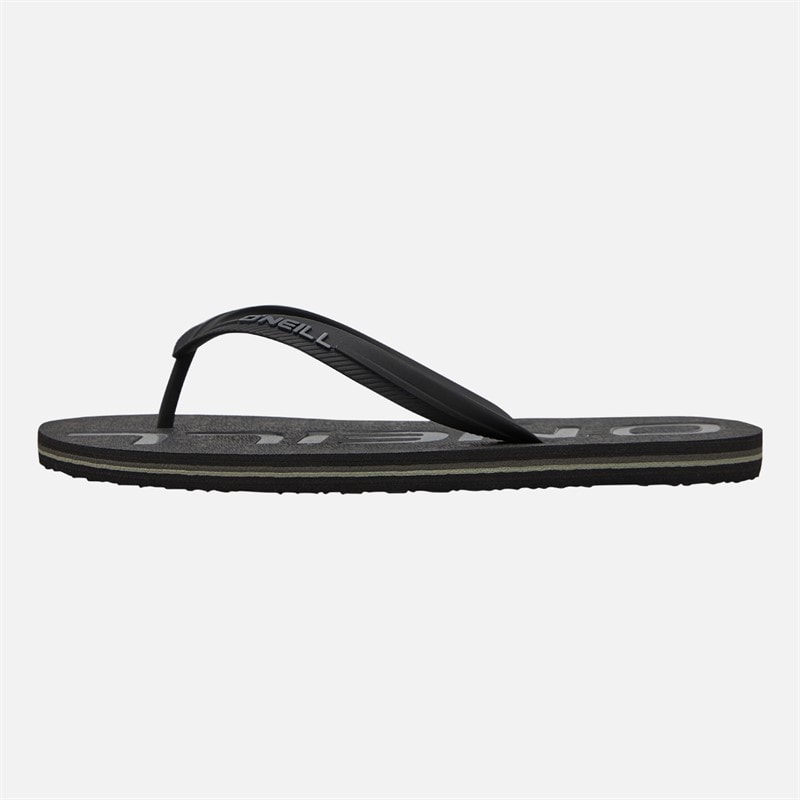 O'Neill Mens Profile Logo Flip Flops Black - Image 2