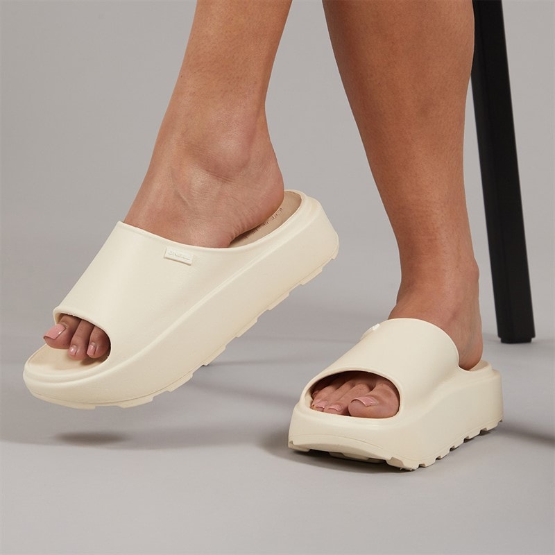 O'Neill Womens Lanika Sliders Whitecap Gray - Image 1