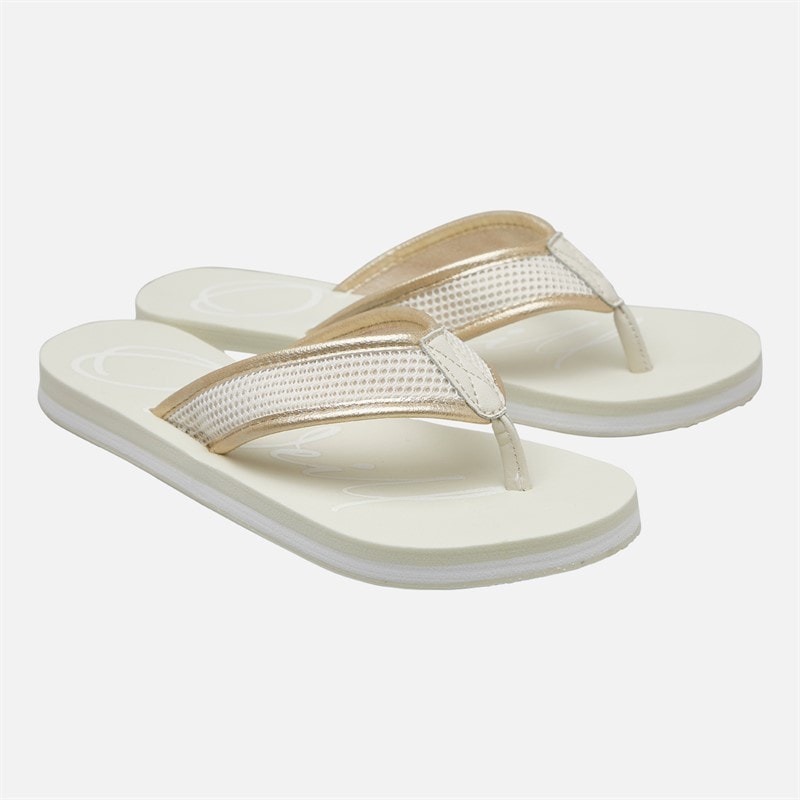 O'Neill Womens Jacky Flip Flops Whitecap Gray - Image 2