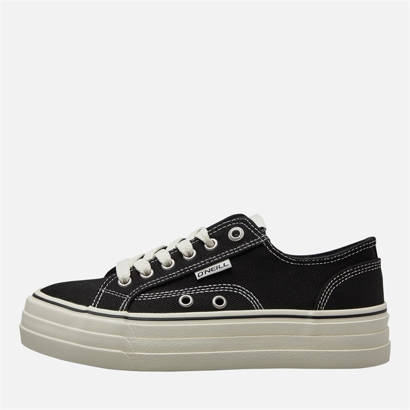 O'Neill Womens Copa Chunky Canvas Trainers Black - Image 2