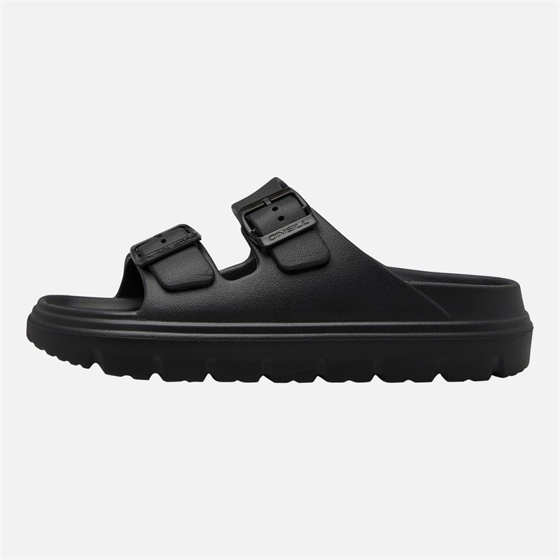 O'Neill Womens Sunset Double Buckle Sliders Black - Image 2