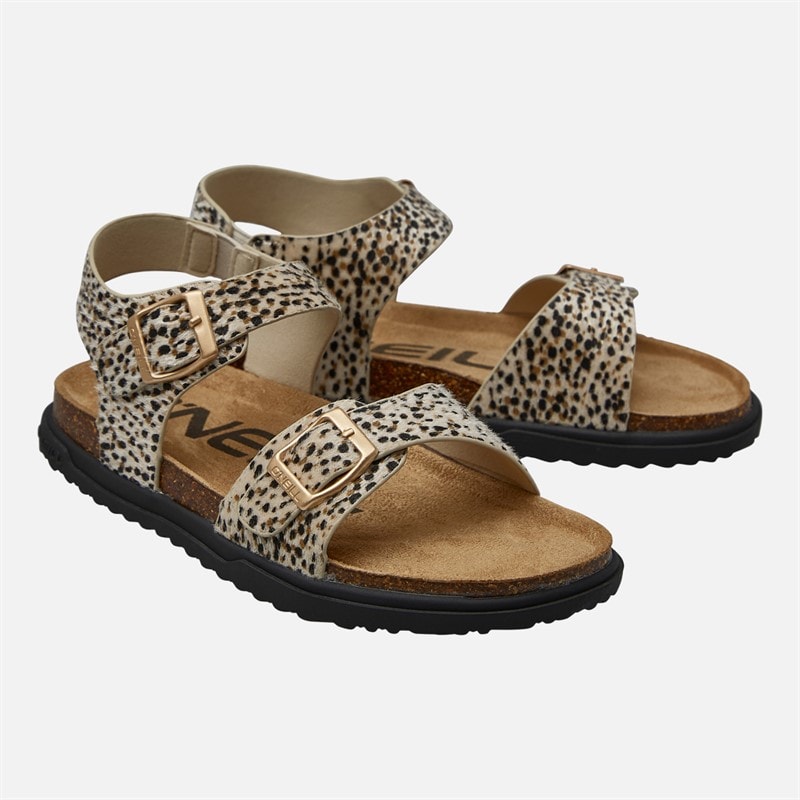 O'Neill Girls Polly Ankle Strap Sandals Leopard - Image 1