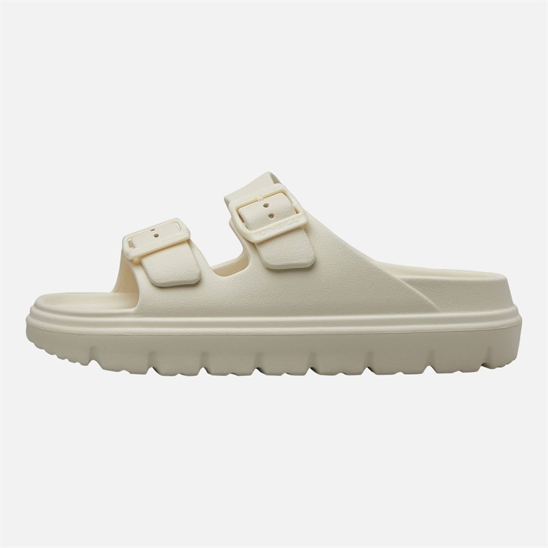 O'Neill Womens Sunset Double Buckle Sliders Whitecap Gray - Image 2