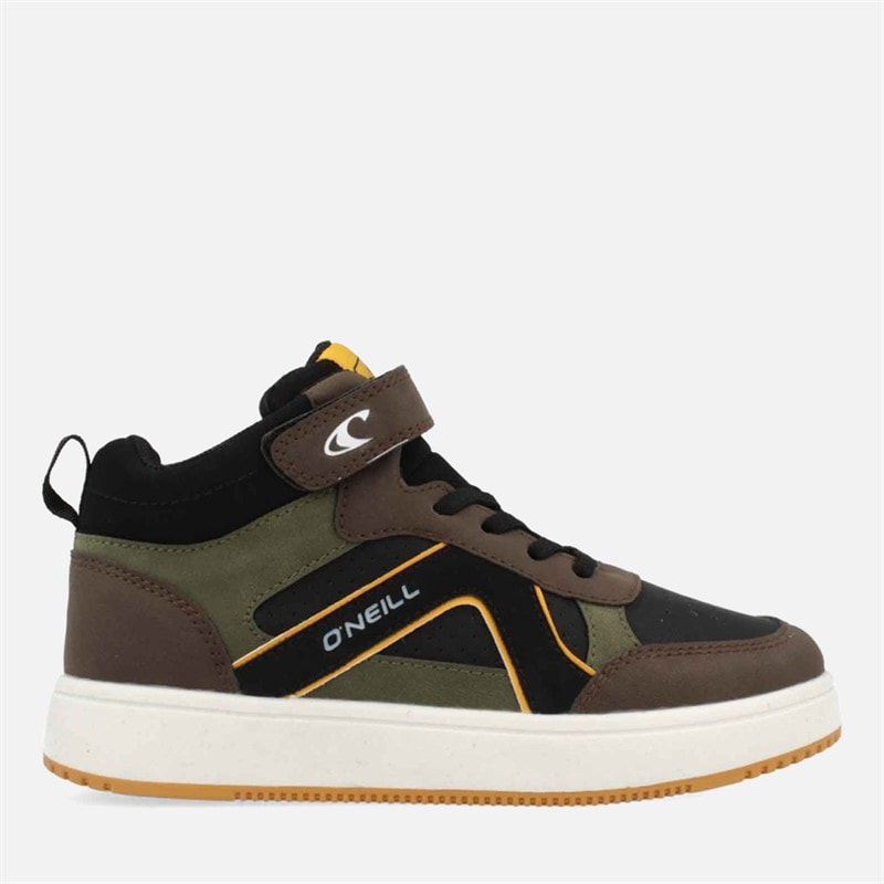 O'Neill Junior Boys Gulfport Mid Trainers Black/Coffee Bean - Image 1