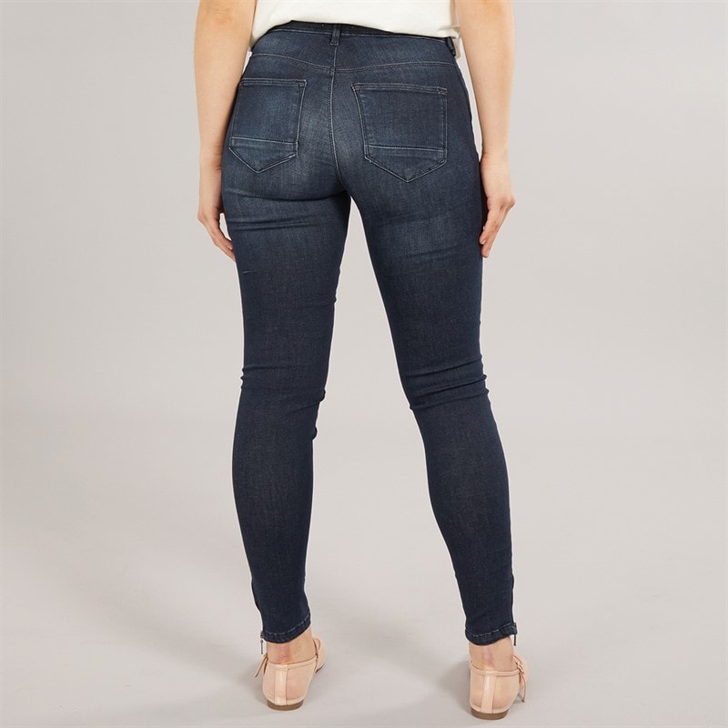 Only Womens Kendell Ankle Grazer Skinny Jeans Dark Blue Denim - Image 2