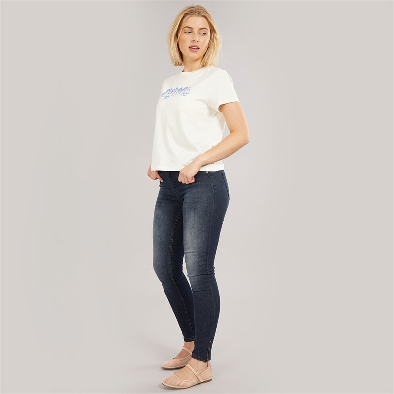 Only Womens Kendell Ankle Grazer Skinny Jeans Dark Blue Denim - Image 5