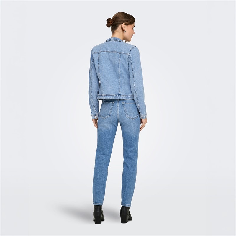 Only Womens Denim Jacket Light Blue Denim - Image 2