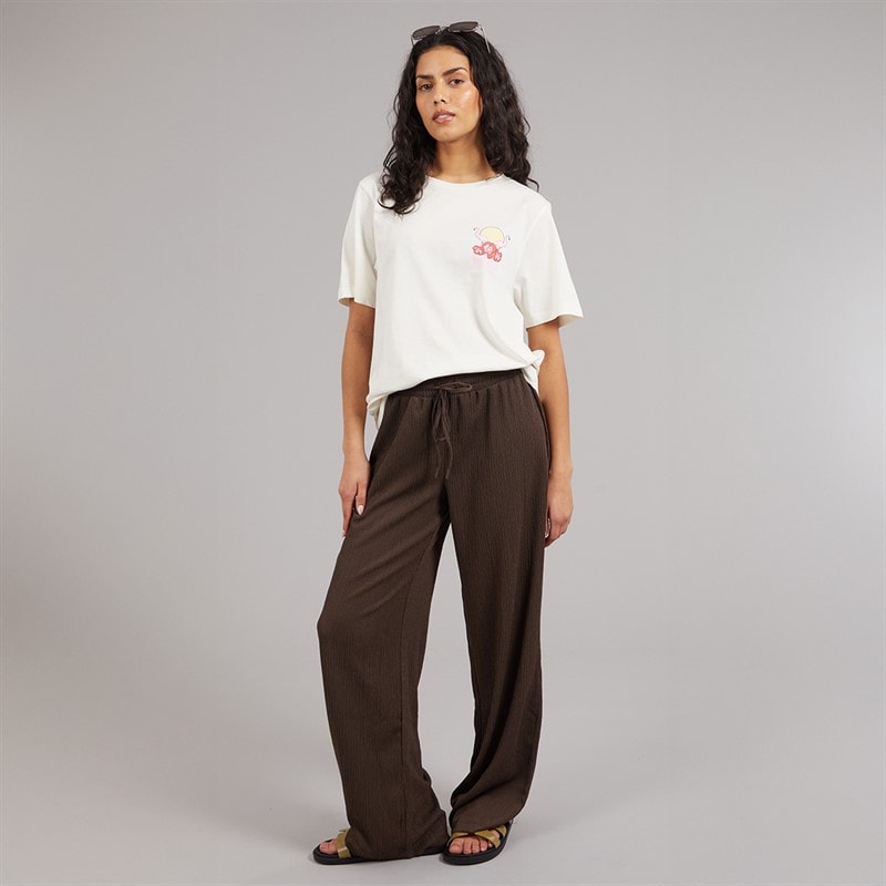 Only Womens Wide Leg Trousers Chocolate Brown - Image 4