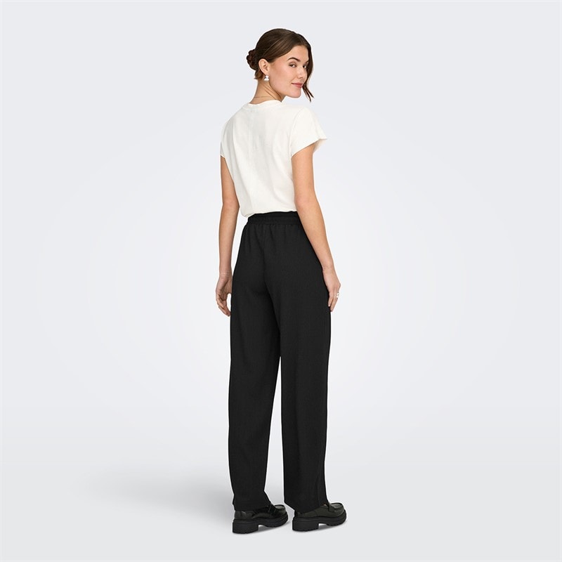 Only Womens Wide Leg Trousers Black - Image 2
