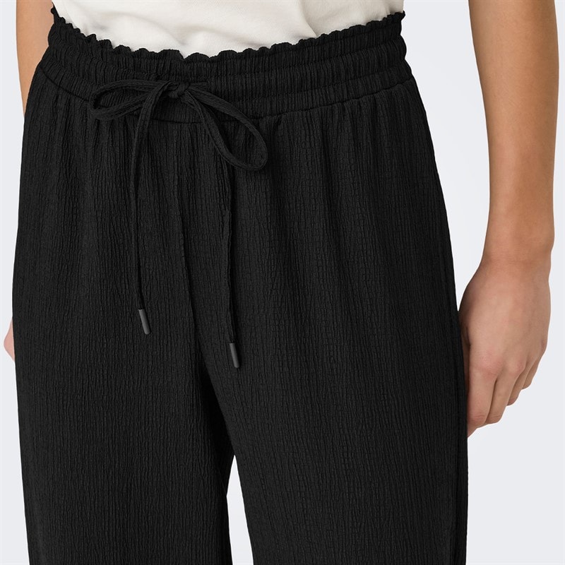 Only Womens Wide Leg Trousers Black - Image 3